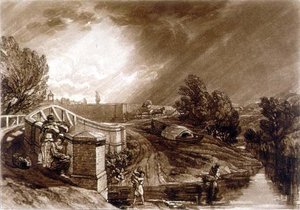 F.62.I Vízitorma-gyűjtők, a „Liber Studiorum”-ból, Thomas Lupton metszet alkotó: Joseph Mallord William (after) Turner
