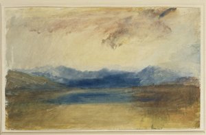 Hegyvidéki táj tóval, 1820-as évek alkotó: Joseph Mallord William Turner