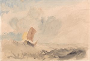 Tengerparti kép - Zord tenger halászhajóval alkotó: Joseph Mallord William Turner