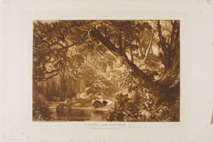 Aesacus és Hesperia, 66. lemez a Tanulmányok Könyvéből alkotó: Joseph Mallord William Turner