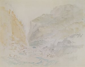 Kék patak, St. Gothard (akvarell, papír) alkotó: Joseph Mallord William Turner