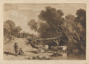 Híd és tehenek alkotó: Joseph Mallord William Turner