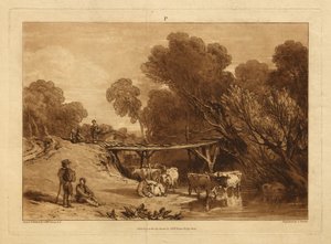 Híd és tehenek alkotó: Joseph Mallord William Turner