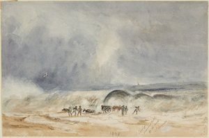 Vízbe fulladt szarvasmarhák elszállítása a partról, St. Leonards alkotó: Joseph Mallord William Turner