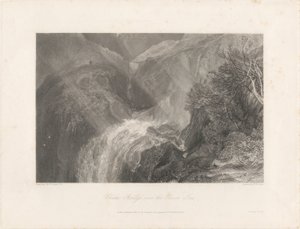 Lánchíd a Tees folyón, 1838 (rézkarc és metszet) alkotó: Joseph Mallord William Turner