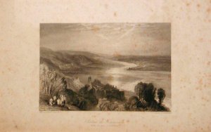 Tancarville kastélya Quilleboeuf városával alkotó: Joseph Mallord William Turner