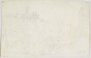 Durham, 1801 körül (ceruza, papír) alkotó: Joseph Mallord William Turner