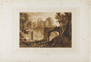 East Gate, Winchelsea, 67-es lemez a Liber Studiorumtól alkotó: Joseph Mallord William Turner