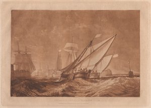 Calais kikötőjének bejárata alkotó: Joseph Mallord William Turner