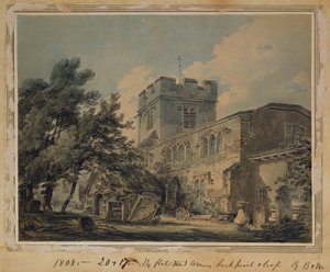 Finchley templom, 1801 alkotó: Joseph Mallord William Turner