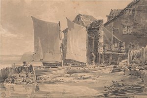 Halászkunyhó, Dover alkotó: Joseph Mallord William Turner