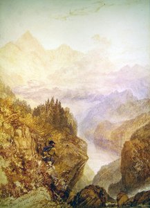 Glen Artney, 1820 körül (akvarell, papír) alkotó: Joseph Mallord William Turner