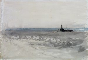 Szürke-tenger, partra futó csónak, 1840 körül (akvarell papíron) alkotó: Joseph Mallord William Turner