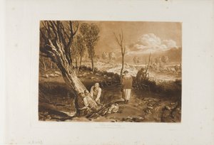 Sövényezés és árokvágás, 47-es lemez a Liber Studiorumtól alkotó: Joseph Mallord William Turner