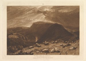 Hind Head Hill, On the Portsmouth Road Liber Studiorum, V. rész, 25. tábla, 1811. január 1. alkotó: Joseph Mallord William Turner