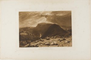 Hind Head Hill, 25-ös lemez a Liber Studiorumtól alkotó: Joseph Mallord William Turner