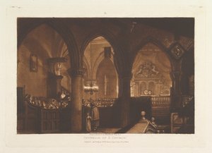 Liber Studiorum templom belseje, XIV. rész, 70. tábla, 1819. január 1. alkotó: Joseph Mallord William Turner