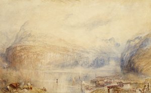 A Vierwaldstätti-tó Brunnen felől alkotó: Joseph Mallord William Turner