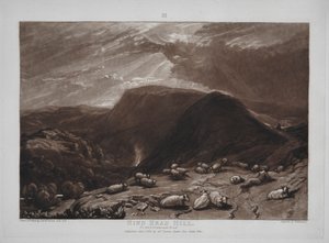 Liber Studiorum: Hind Head Hill a Portsmouth Roadon alkotó: Joseph Mallord William Turner