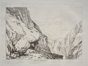 Tanulmánykönyv: Mt. Utca. Gotthard alkotó: Joseph Mallord William Turner