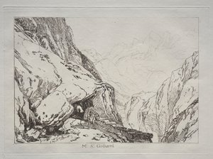 Tanulmányok könyve: Mt. utca Gothard. alkotó: Joseph Mallord William Turner