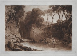 Tanulmányok könyve: Blain Athol közelében, Skóciában. alkotó: Joseph Mallord William Turner