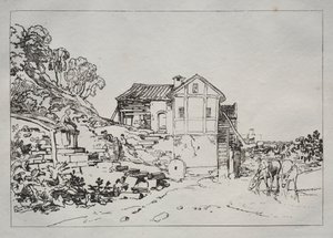 Tanulmányok könyve: Vízimalom. alkotó: Joseph Mallord William Turner
