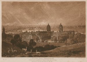 London Greenwichből; alkotó: Joseph Mallord William Turner