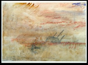 Lost to All Hope The Brig, 1845-50 körül (wc és grafit szőtt papíron) alkotó: Joseph Mallord William Turner