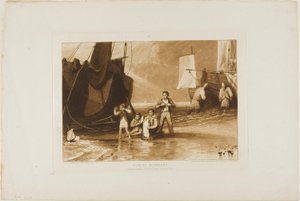 Marine Dabblers, 29-es lemez a Liber Studiorumtól alkotó: Joseph Mallord William Turner
