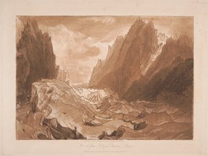 Mer de Glace, Chamonix-völgy, Savoya alkotó: Joseph Mallord William Turner