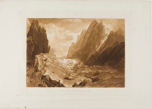 Mer de Glace, 50. tábla a Tanulmányok Könyvéből alkotó: Joseph Mallord William Turner