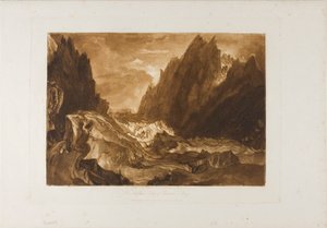Mer de Glace, 50. tábla a Tanulmányok Könyvéből alkotó: Joseph Mallord William Turner