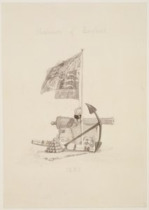 No.0567 Anglia kikötői, minta egy könyv címlapjához, 1825 (tinta és mosás) alkotó: Joseph Mallord William Turner