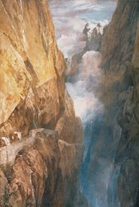A Szent Gotthárd-hegy átjárója az Ördögök hídjáról, 1804 (wc papíron) alkotó: Joseph Mallord William Turner