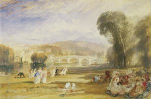 Richmond Hill and Bridge, Surrey, 1831 körül (akvarell papíron) alkotó: Joseph Mallord William Turner