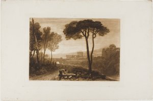 Jelenet a Campagna-ban, 38. lemez a Tanulmányok Könyvéből alkotó: Joseph Mallord William Turner