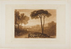 Jelenet a Campagna-ban, 38. lemez a Tanulmányok Könyvéből alkotó: Joseph Mallord William Turner