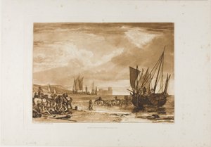 Jelenet a francia parton, 4. lemez a Liber Studiorumtól alkotó: Joseph Mallord William Turner