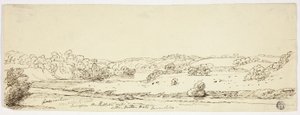Jelenetek a Kibble folyón Little Milton Hall közelében, Lancashire államban alkotó: Joseph Mallord William Turner