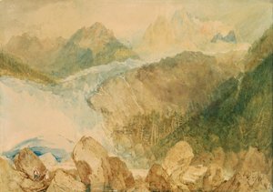 Arveiron forrása, 1806 körül (akvarell, papírra karcolással) alkotó: Joseph Mallord William Turner