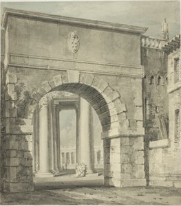 A Szent Péter templom a Porta Angelicán át nézve alkotó: Joseph Mallord William Turner