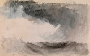 "Tempete en mer" (Vihar a tengeren) Aquarelle de Joseph Mallord William Turner (1775-1851) Mérete 18,4x29,3 cm Magángyűjtemény alkotó: Joseph Mallord William Turner