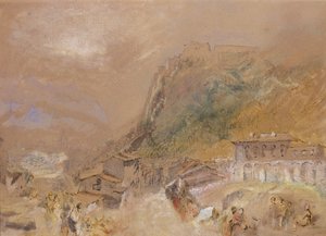 A grenoble-i Bastille, La Tronche faluból, 1836 körül (akvarell papíron) alkotó: Joseph Mallord William Turner