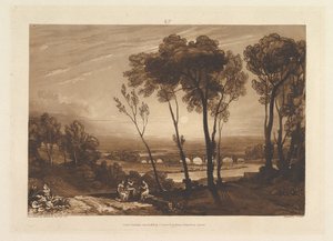 A Middle Distance Liber Studiorum hídja, III. rész, 13. tábla, 1808. június 10. alkotó: Joseph Mallord William Turner