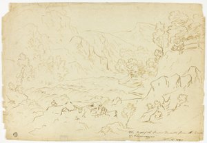 The Fall of the River Tumble (recto); Kilátás a Fastralyra (fordítva) alkotó: Joseph Mallord William Turner