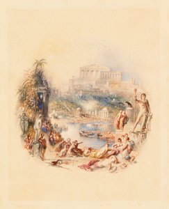 A kert: illusztráció Thomas Moore „Az epikureus” című művéhez alkotó: Joseph Mallord William Turner