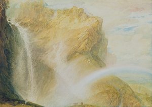 A Reichenbach felső vízesése (akvarell papíron) alkotó: Joseph Mallord William Turner