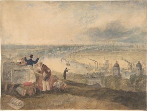 London látképe Greenwichből alkotó: Joseph Mallord William Turner