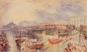 Whitehall, 1835 körül (akvarell, papír) alkotó: Joseph Mallord William Turner